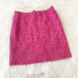 Banana Republic Bright Pink Tweed Skirt